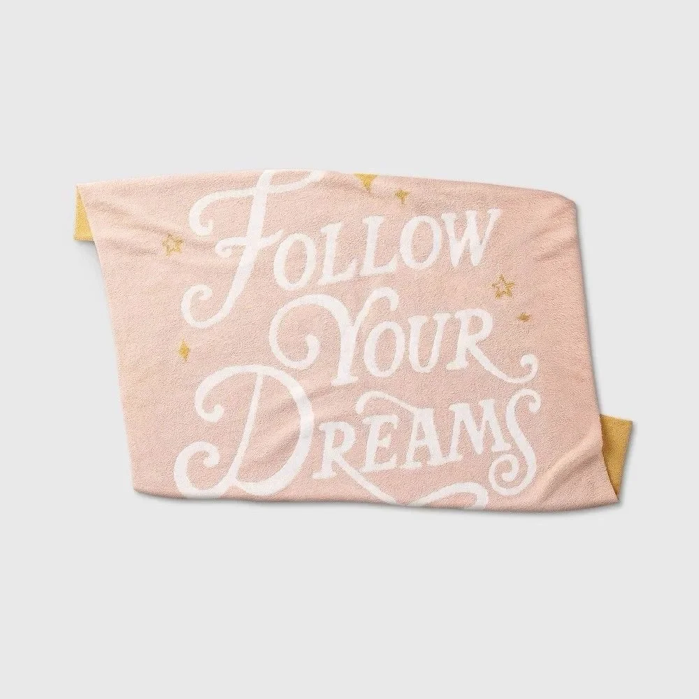 Disney Princess Follow Your Dreams Kids Throw Blanket Pillowfort New